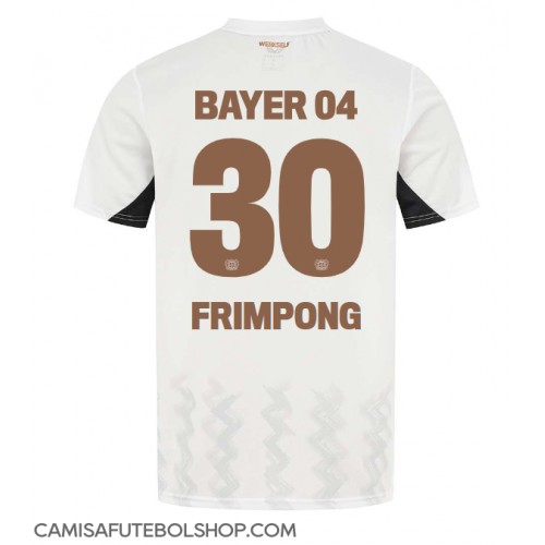 Camisa de time de futebol Bayer Leverkusen Jeremie Frimpong #30 Replicas 2º Equipamento 2024-25 Manga Curta